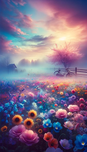 Ai Generado, Flores, Campo, Naturaleza