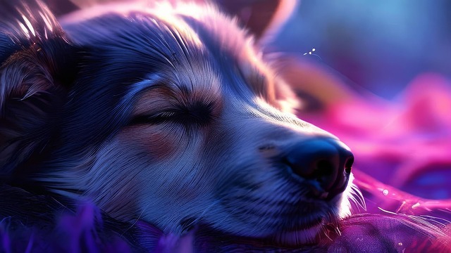 Free ai generated puppy asleep illustration