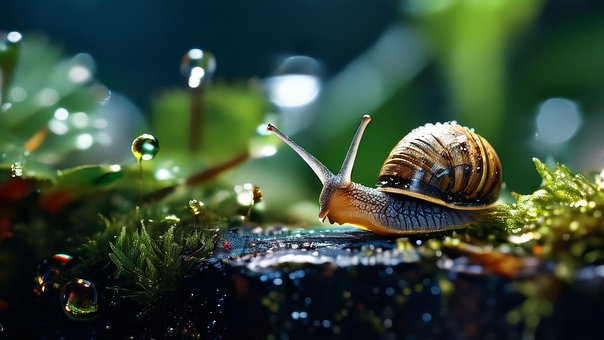 Free Ai Generated Snail illustration and picture