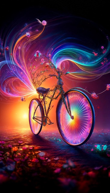 Free ai generated bicycle fantasy illustration