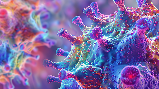Free ai generated microscopic viral illustration