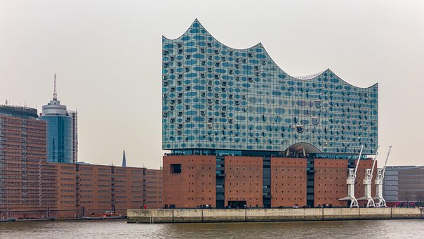 Elbphilharmonie, Hamburg, Haven, Elbe