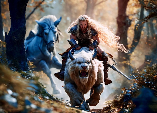 Free forest dwarf warrior illustration