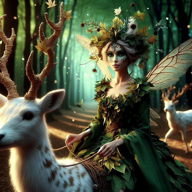 Free deer power animal shamanic illustration