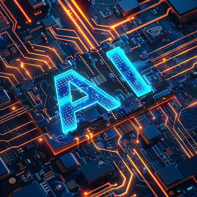 Free artificial intelligence circuit illustration