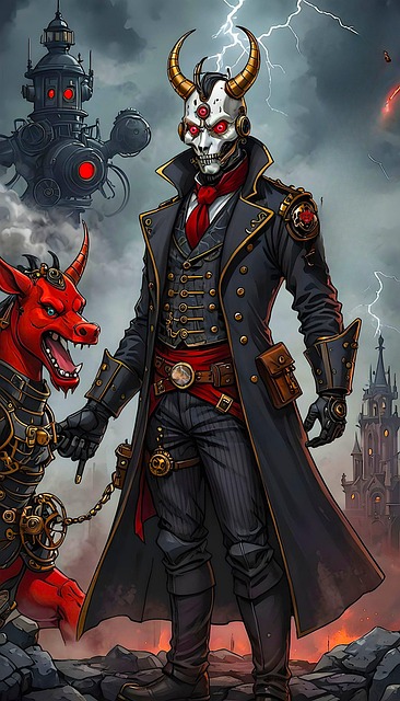 Free ai generated man devil illustration