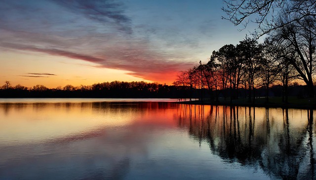 Free landscape nature sunset illustration