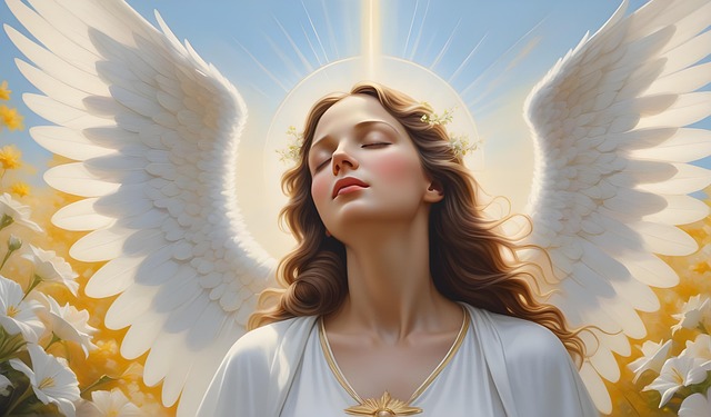 Free angel sky light illustration