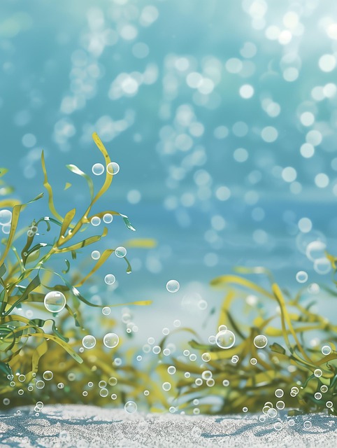 Free seabed bubbles seagrass illustration