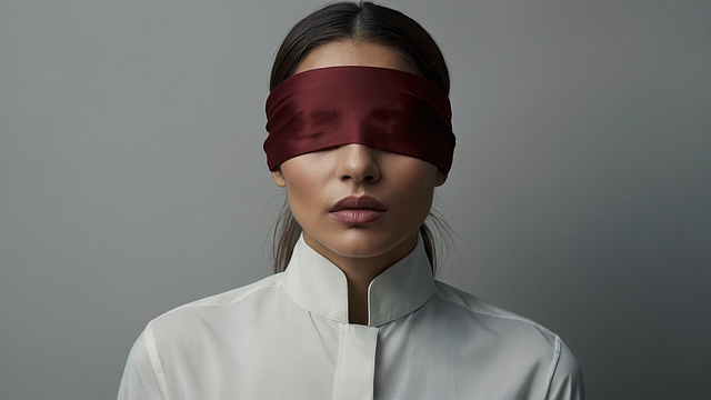 Free ai generated woman blindfold illustration