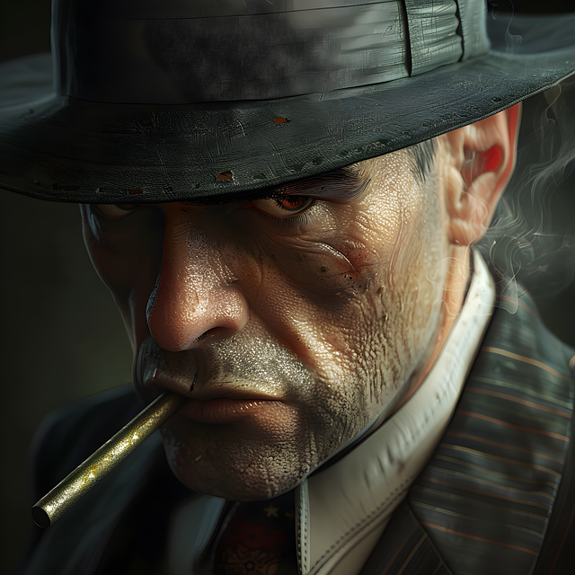 Free ai generated man mafia illustration