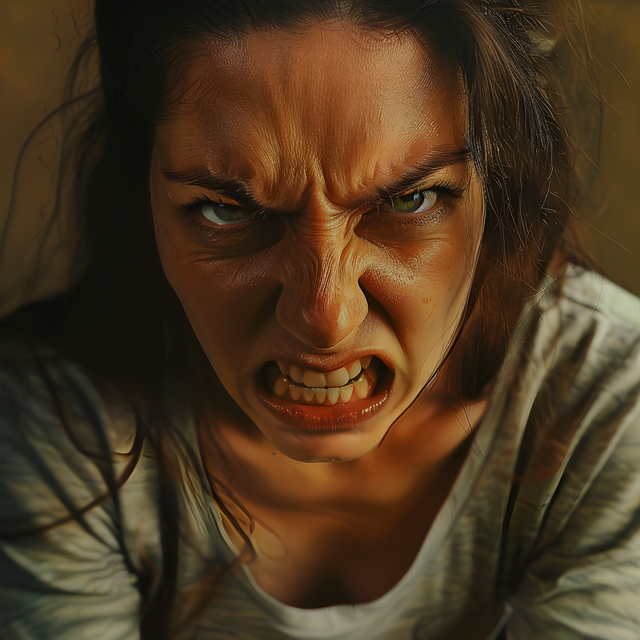 Free ai generated woman rage illustration