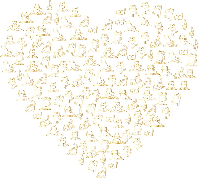 Free cats nature heart vector
