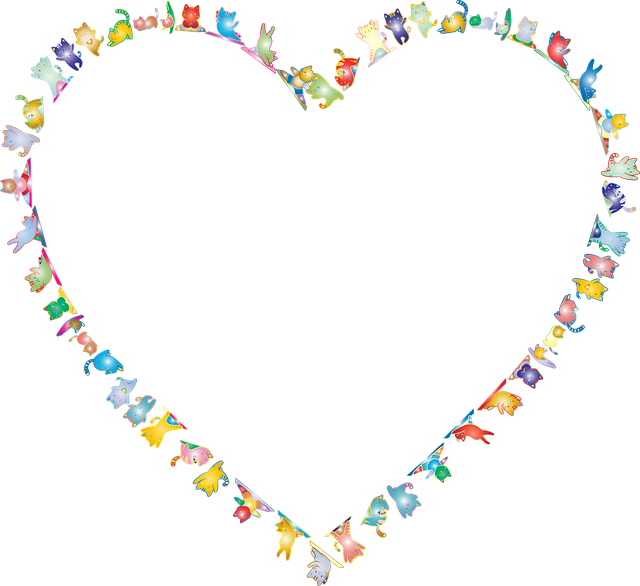 Free cats heart love vector