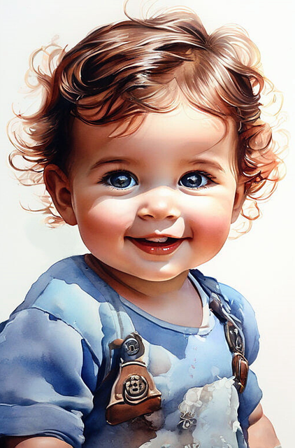 Free generated by the ai child you smile illustration