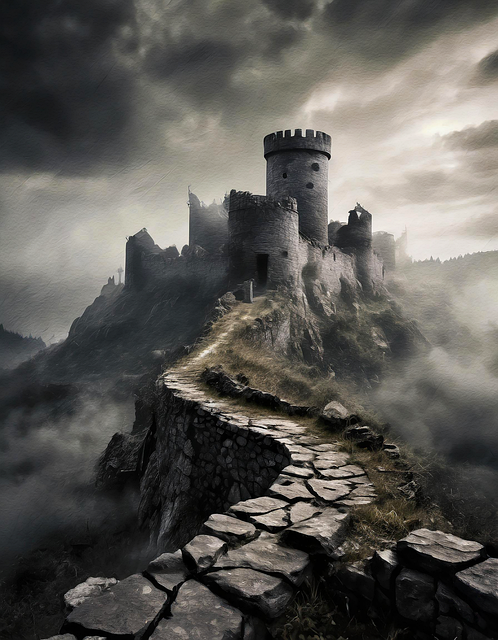 Free ai generated ruins historical illustration