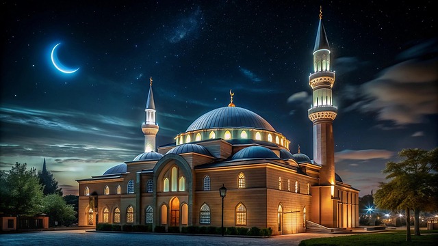 Free ai generated mosque ramadan illustration