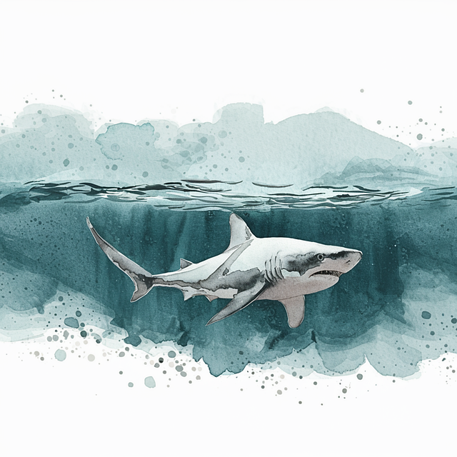 Free ai generated shark nature illustration
