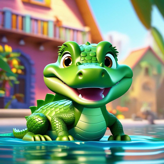 Download free HD stock image of Ai Generated Crocodile Free ai generated crocodile reptile illustration