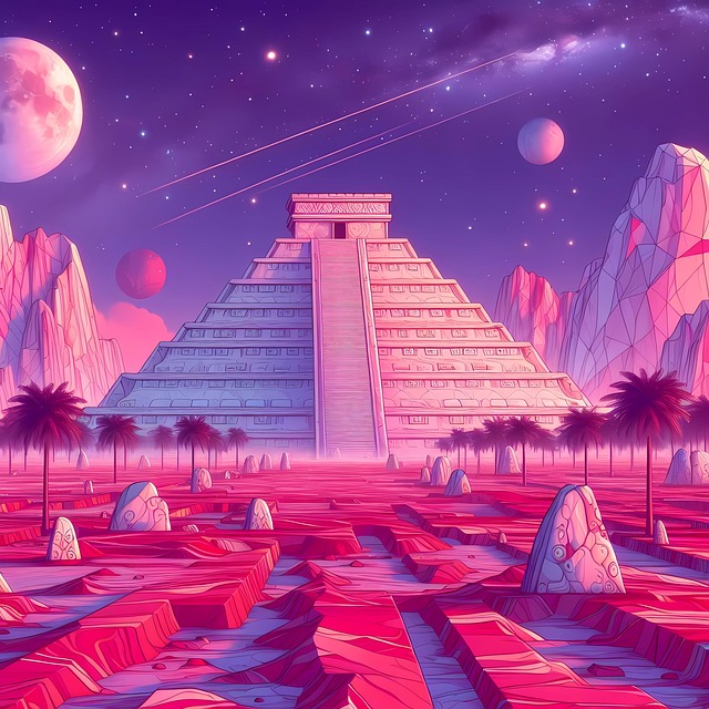 Free ai generated pyramid planet illustration