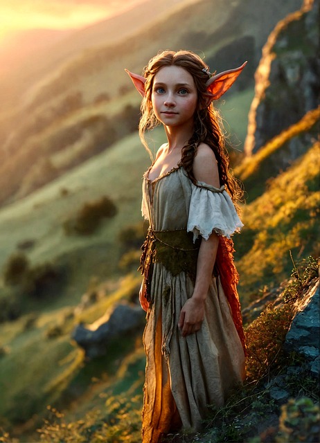 Download free HD stock image of Ai Generated Nature Free ai generated nature elf illustration