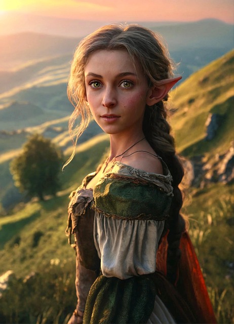 Download free HD stock image of Ai Generated Elf Free ai generated elf girl illustration
