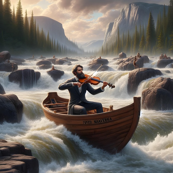 Download Ai Generated Rapids Violin Royalty Free Stock Illustration