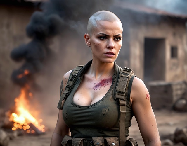 Download free HD stock image of Ai Generated Woman Free ai generated woman soldier illustration