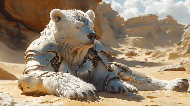 Free ai generated bear polar bear illustration
