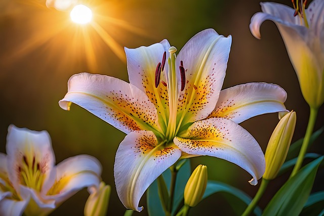 Free ai generated flower lily illustration