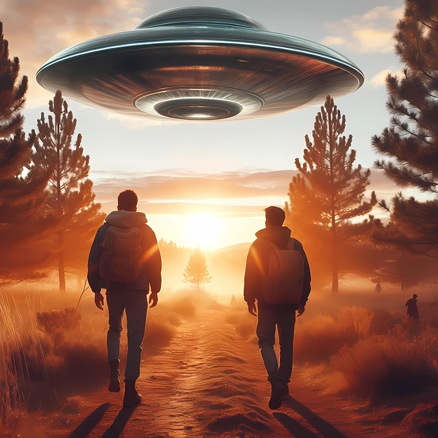 Free ai generated ufo alien illustration