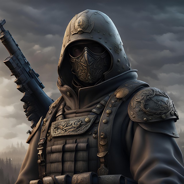 Free ai generated man masked leader illustration