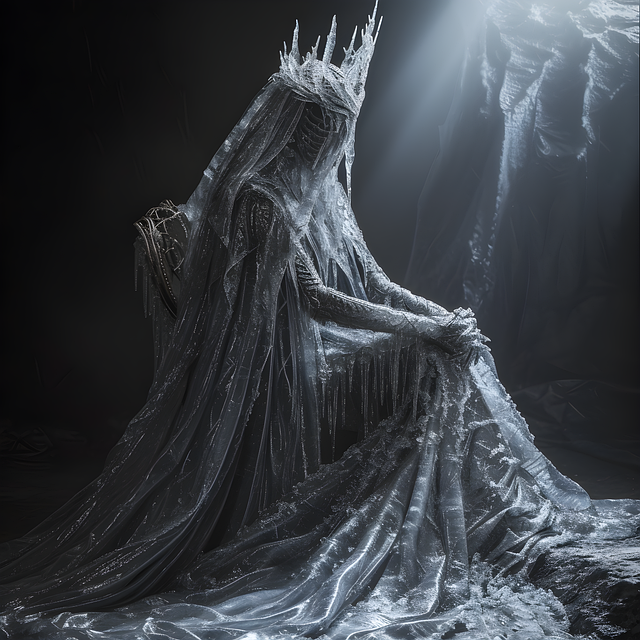 Free ai generated queen frozen illustration