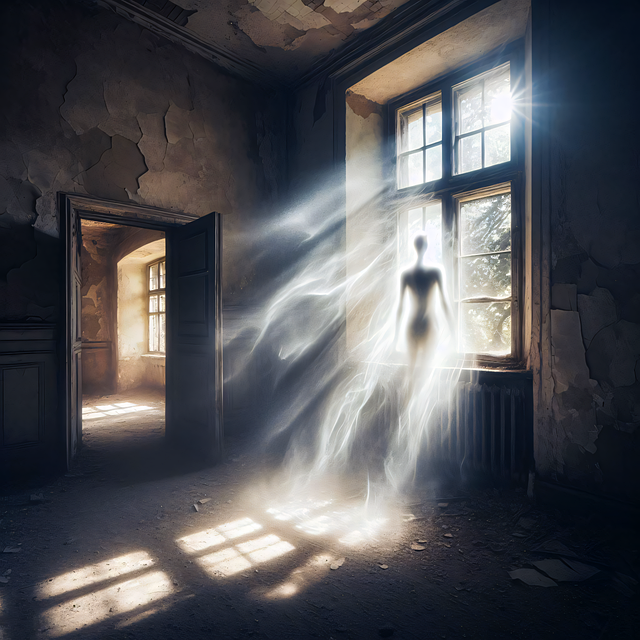 Free ai generated ghost house illustration