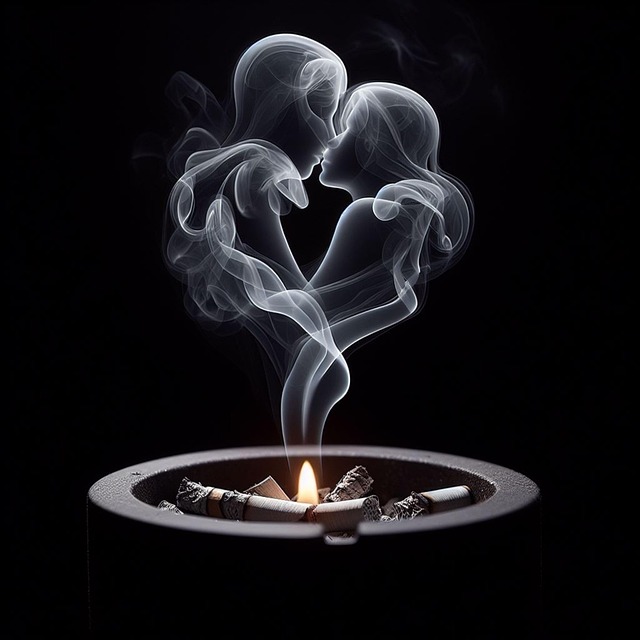 Free smoke art couple smoke art couple illustration