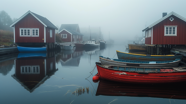 Download free HD stock image of Ai Generated Boats Free ai generated boats port illustration