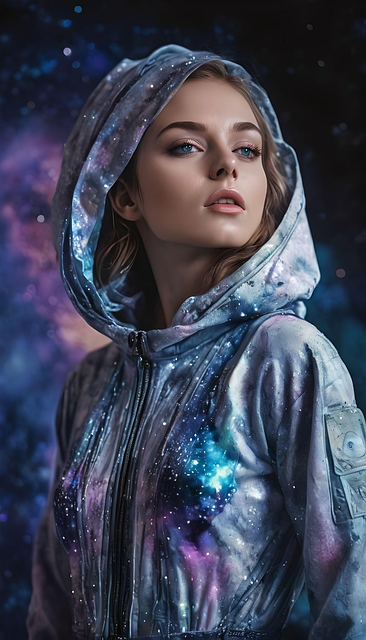 Free ai generated woman cosmos illustration