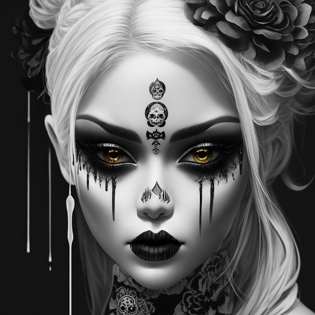 Free ai generated woman gothic illustration