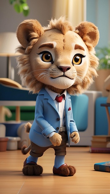 Free ai generated nature lion illustration