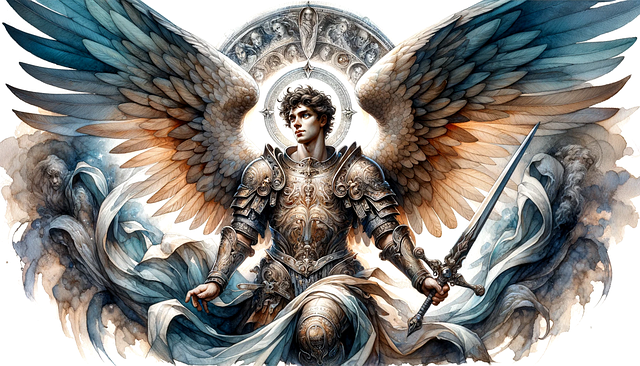 Free ai generated angel guardian illustration