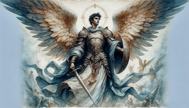 Free ai generated angel guardian illustration