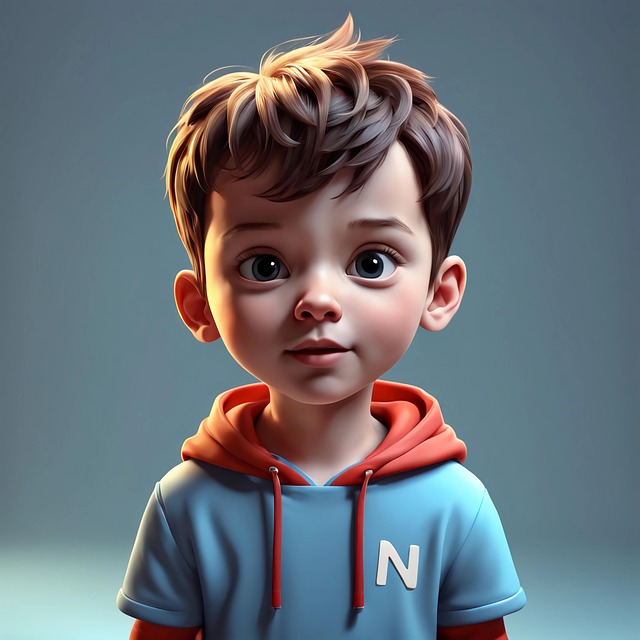Free ai generated kid young guy illustration