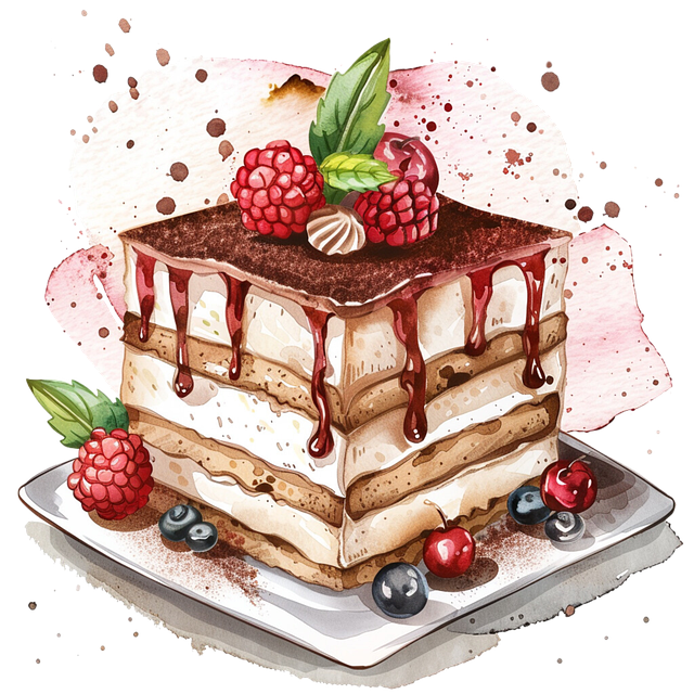 Free ai generated tiramisu cake illustration