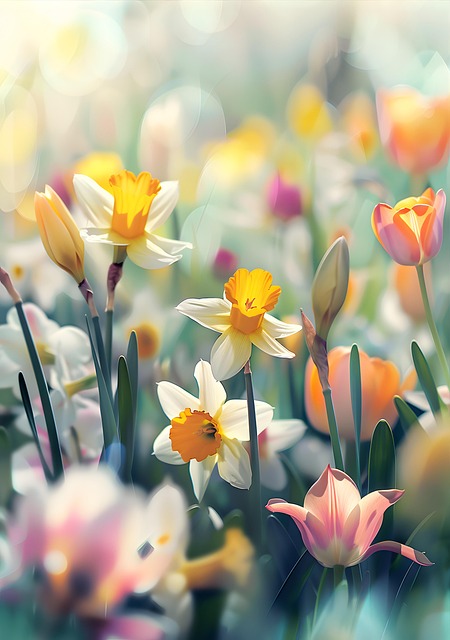 Free ai generated flowers spring illustration