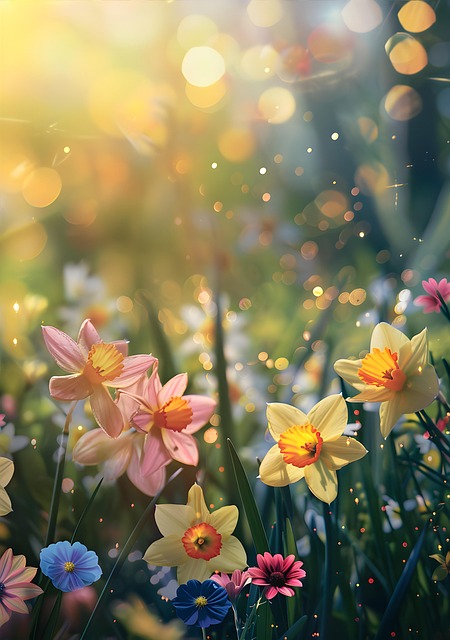 Free ai generated flowers spring illustration
