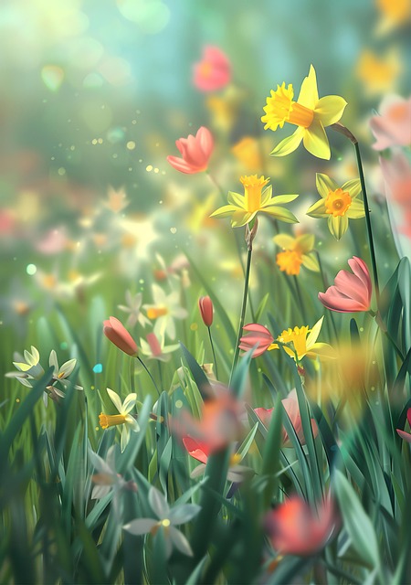Free ai generated flowers spring illustration