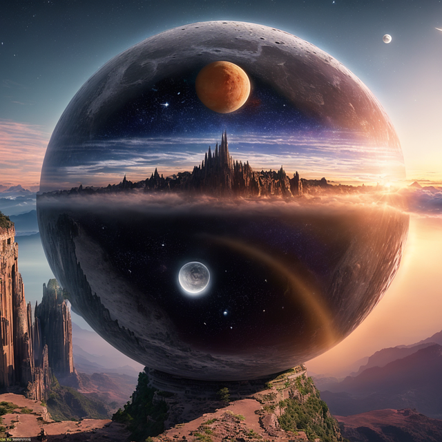 Download free HD stock image of Ai Generated Earth Free ai generated earth big moon illustration
