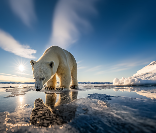 Free ai generated polar bear animal illustration