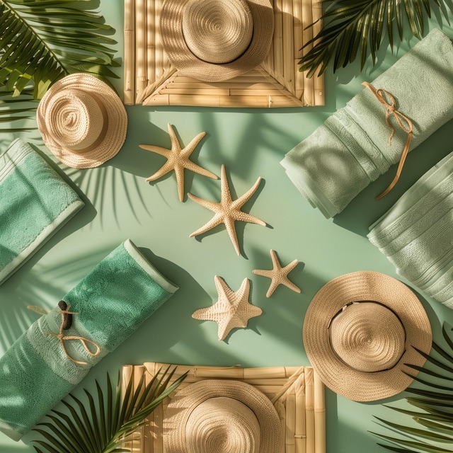 Free ai generated beach towels illustration