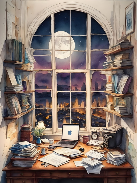 Free ai generated office desk illustration